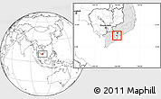 Blank Location Map of Go Cong Tay, highlighted country