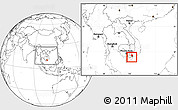 Blank Location Map of Go Cong Tay, highlighted parent region, within the entire country