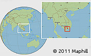 Savanna Style Location Map of Go Cong Tay, highlighted parent region, within the entire country