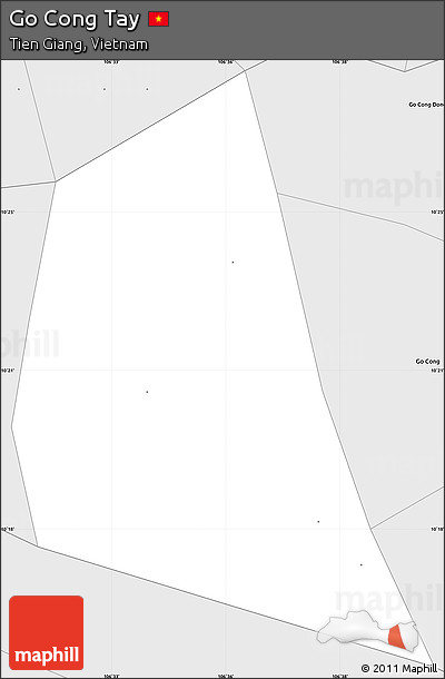 Silver Style Simple Map of Go Cong Tay