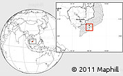 Blank Location Map of Go Cong, highlighted country