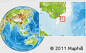 Physical Location Map of Go Cong, highlighted country, highlighted parent region