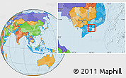 Political Location Map of Go Cong, highlighted parent region