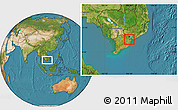 Satellite Location Map of Go Cong