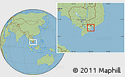 Savanna Style Location Map of Go Cong, highlighted parent region
