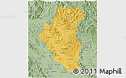 Savanna Style 3D Map of Tuyen Quang