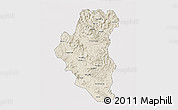 Shaded Relief 3D Map of Tuyen Quang, cropped outside
