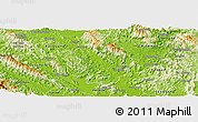 Physical Panoramic Map of Ham Yen
