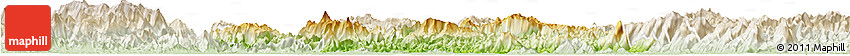 Physical Horizon Map of Tuyen Quang, lighten