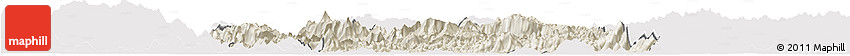 Shaded Relief Horizon Map of Tuyen Quang, cropped outside