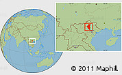 Savanna Style Location Map of Tuyen Quang