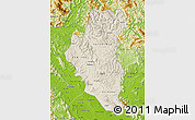 Shaded Relief Map of Tuyen Quang, physical outside