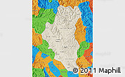 Shaded Relief Map of Tuyen Quang, political outside