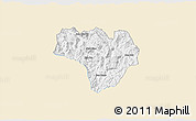 Classic Style 3D Map of Na Hang, single color outside