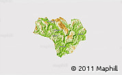 Physical 3D Map of Na Hang, cropped outside