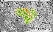 Physical 3D Map of Na Hang, desaturated