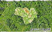 Physical 3D Map of Na Hang, satellite outside