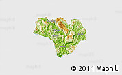 Physical 3D Map of Na Hang, single color outside
