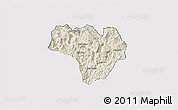 Shaded Relief 3D Map of Na Hang, cropped outside