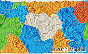 Shaded Relief 3D Map of Na Hang, political outside