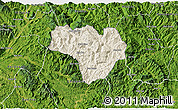 Shaded Relief 3D Map of Na Hang, satellite outside