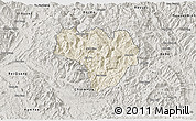 Shaded Relief 3D Map of Na Hang, semi-desaturated