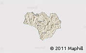 Shaded Relief 3D Map of Na Hang, single color outside