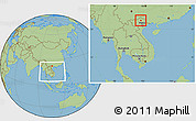Savanna Style Location Map of Na Hang, within the entire country