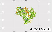 Physical Map of Na Hang, cropped outside