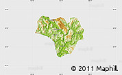Physical Map of Na Hang, single color outside
