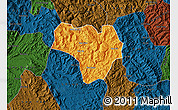 Political Map of Na Hang, darken