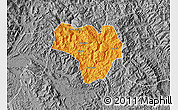 Political Map of Na Hang, desaturated
