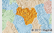 Political Map of Na Hang, lighten