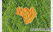 Political Map of Na Hang, satellite outside