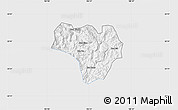 Silver Style Map of Na Hang, single color outside
