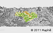 Physical Panoramic Map of Na Hang, desaturated