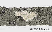 Shaded Relief Panoramic Map of Na Hang, darken