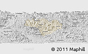 Shaded Relief Panoramic Map of Na Hang, desaturated