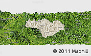 Shaded Relief Panoramic Map of Na Hang, satellite outside