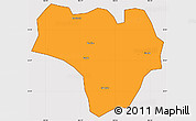 Political Simple Map of Na Hang, cropped outside