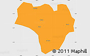 Political Simple Map of Na Hang, single color outside