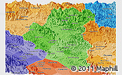 Political Shades Panoramic Map of Tuyen Quang