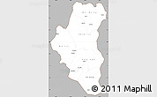 Gray Simple Map of Tuyen Quang, cropped outside