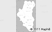 Gray Simple Map of Tuyen Quang, single color outside