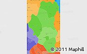 Political Shades Simple Map of Tuyen Quang