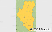Savanna Style Simple Map of Tuyen Quang, cropped outside