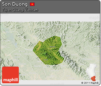 Satellite 3D Map of Son Duong, lighten