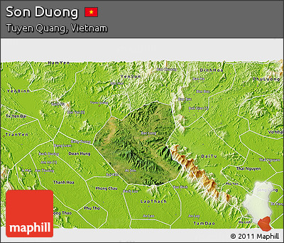 Satellite 3D Map of Son Duong, physical outside