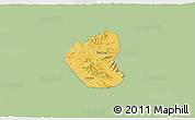Savanna Style 3D Map of Son Duong, single color outside