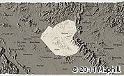 Shaded Relief 3D Map of Son Duong, darken